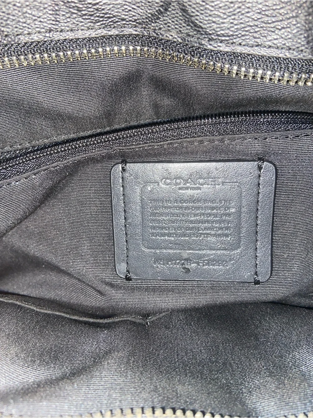 Coach Black Signature Monogram Tote